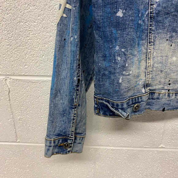 NWT Men’s LG Rutherford Distressed Jean Jacket - Picture 12 of 12